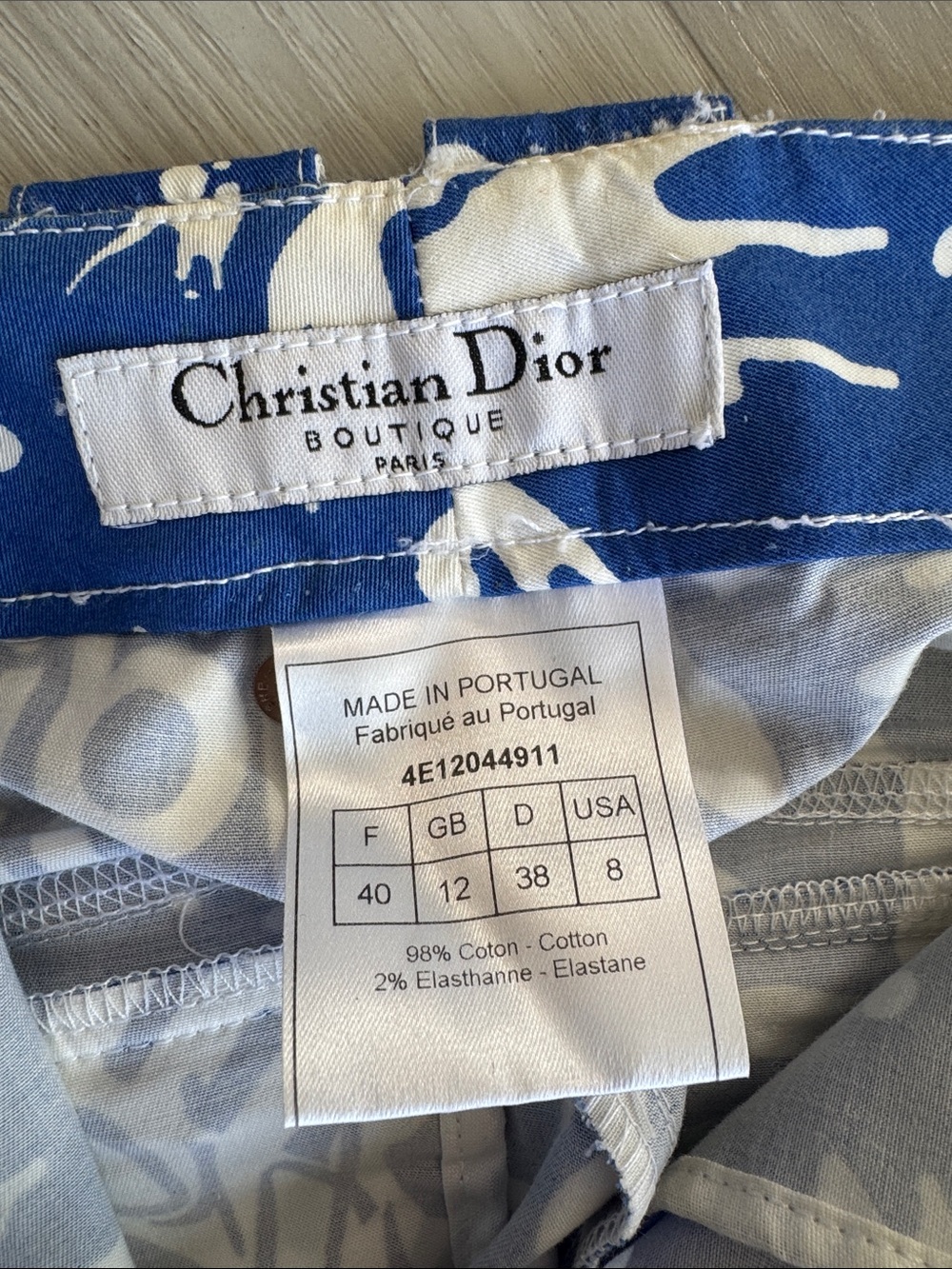 Christian Dior Boutique “Dior Surf Chick” printed cargo pants
